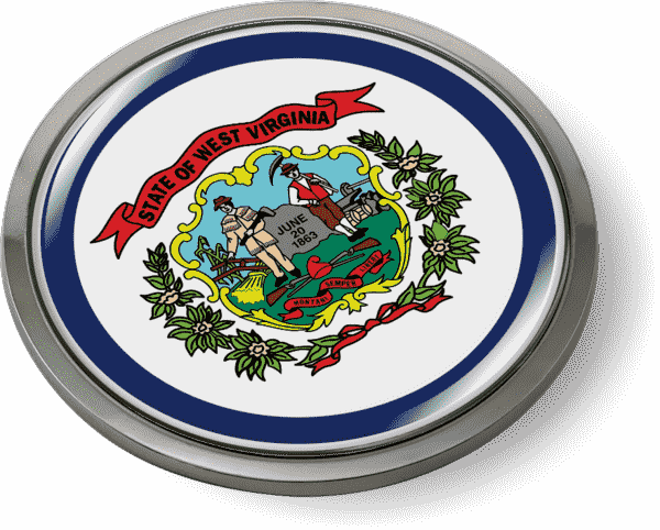 West Virginia - State Flag Emblem